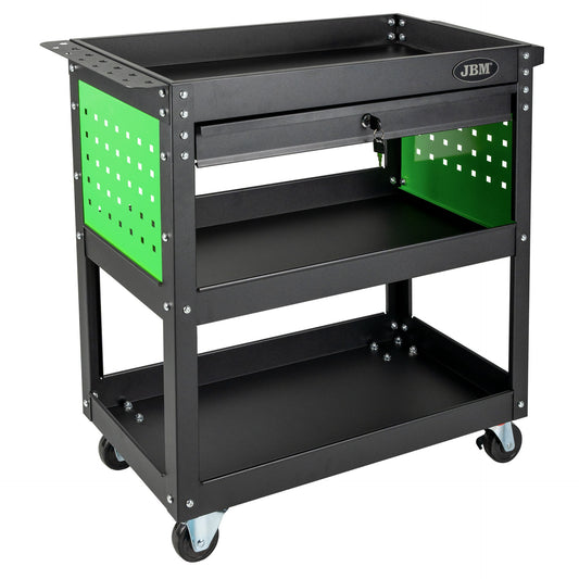 🛒 CARRINHO DE SERVIÇO COM GAVETA E 3 PRATELEIRAS | JBM 54499