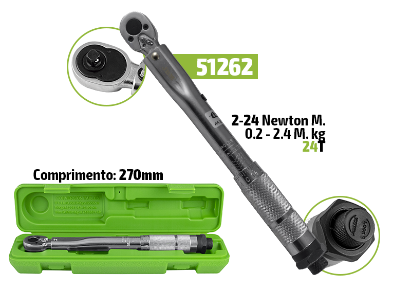 CHAVE DINAMOMETRICA 1/4" | JBM 51262