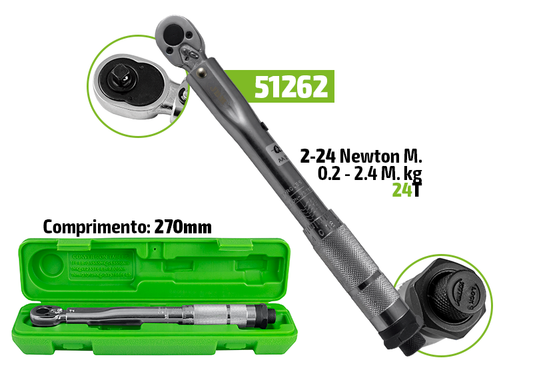 CHAVE DINAMOMETRICA 1/4" | JBM 51262