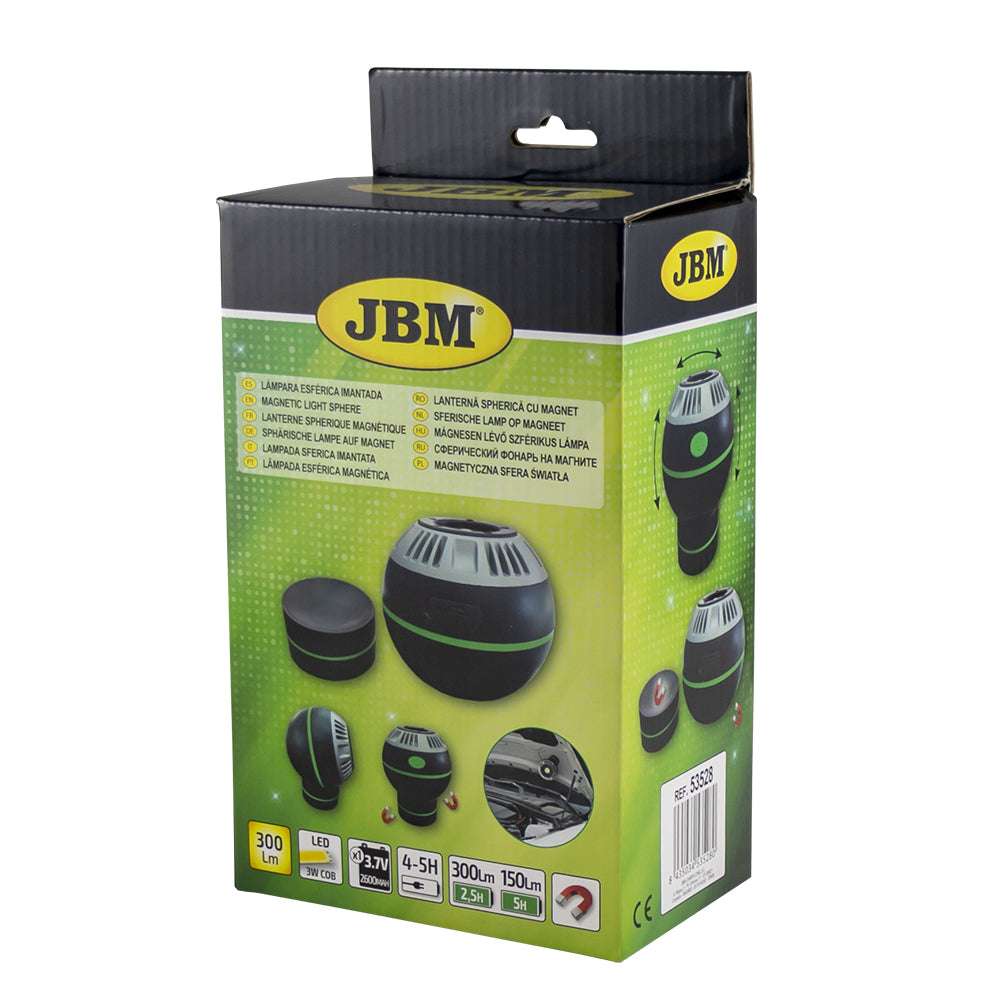 LANTERNA DE TRABALHO ESFÉRICA IMANTADA JBM 53528