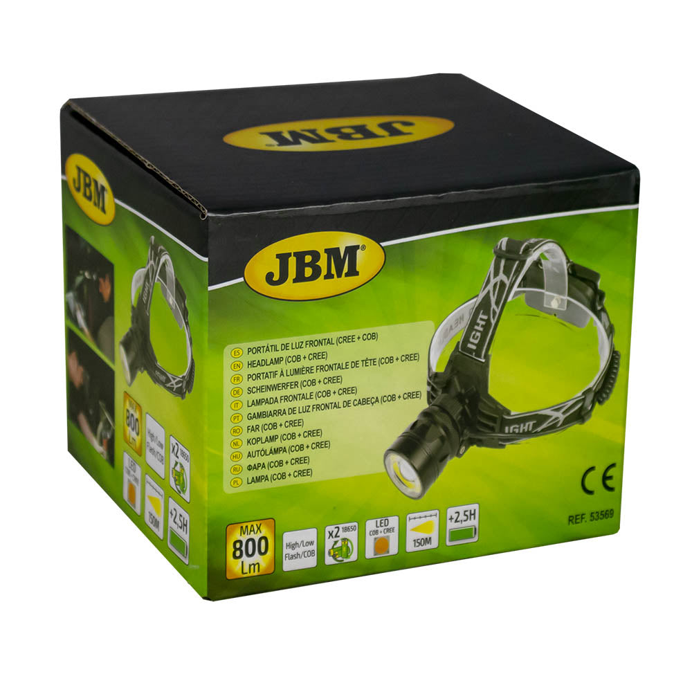 JBM Front Headlamp | 350LM Work Light with Induction Sensor | Professional and Hands-Free | 54004