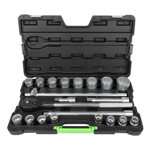 CAIXA DE FERRAMENTAS COM 21 CHAVES GIGANTES DE 3/4" DE 12 FACES JBM 53728