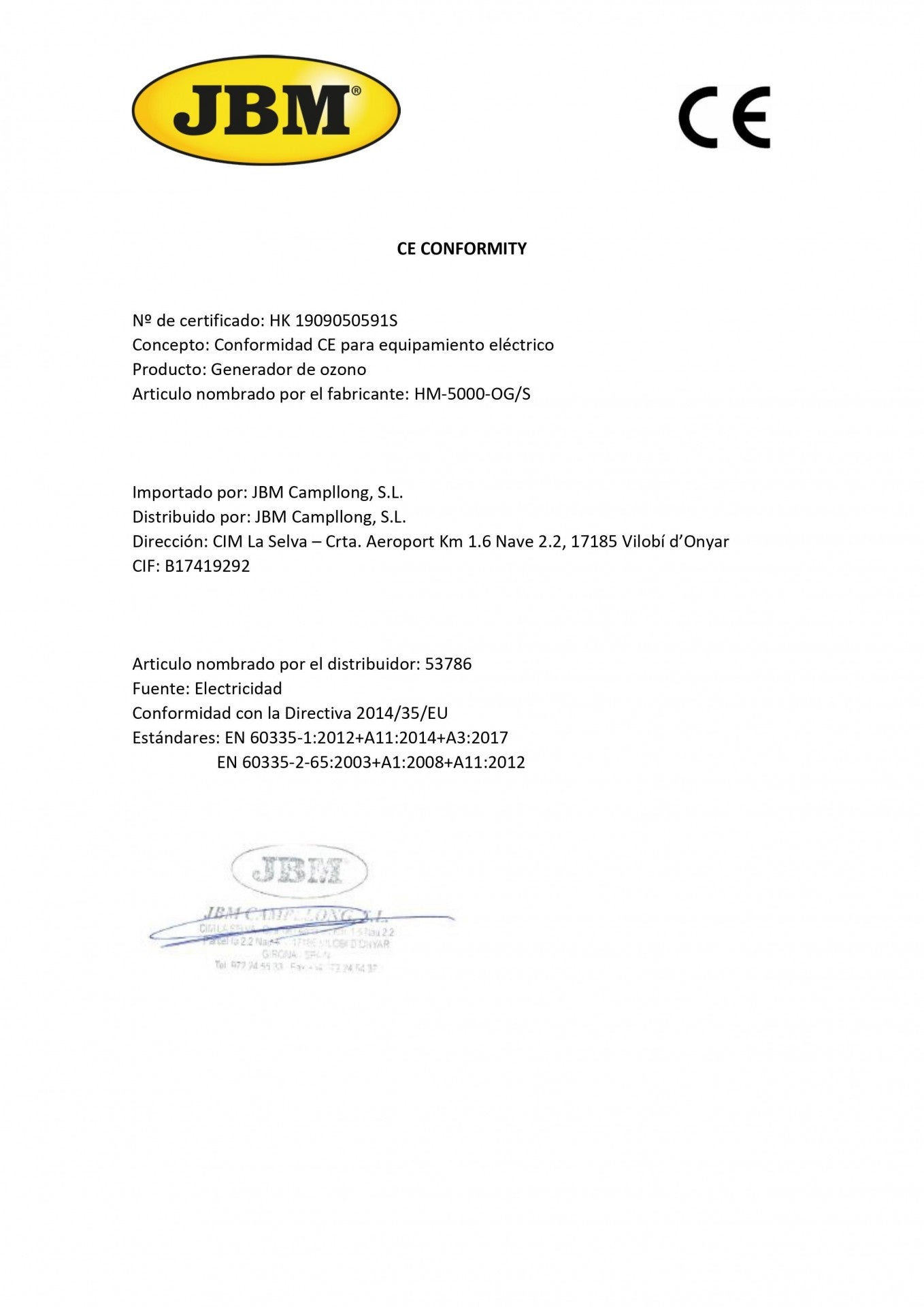 GERADOR DE OZONO PORTÁTIL 5000 MG/H (220V) 53786