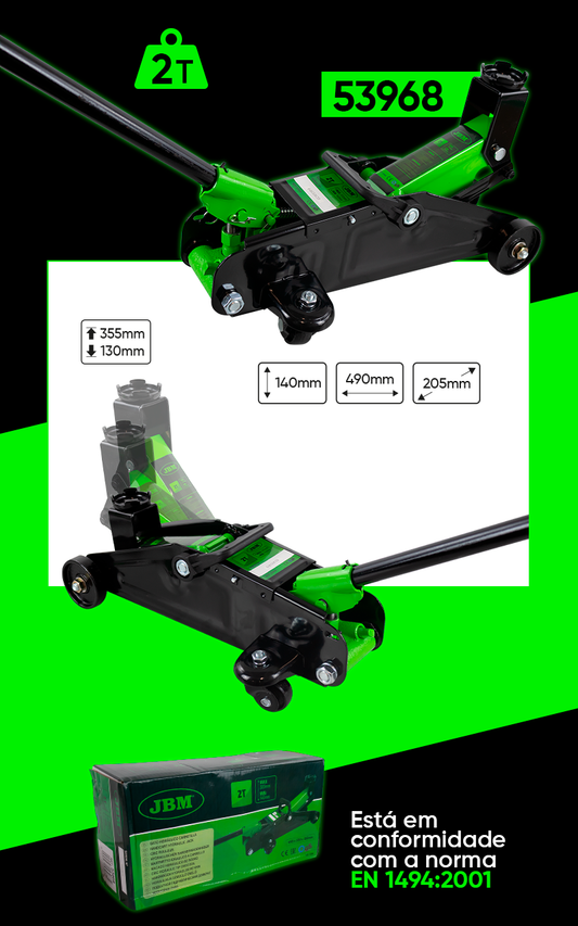 MACACO HIDRÁULICO DE ALUMÍNIO 2T | JBM 53968