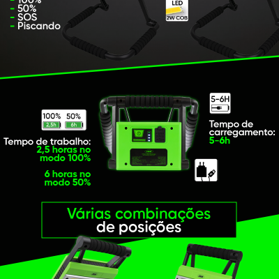 LUZ DE TRABALHO RECARREGAVEL JBM 53974