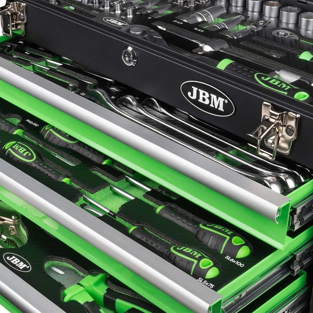 CAIXA ALUMINIO COM 143 FERRAMENTAS JBM 54261