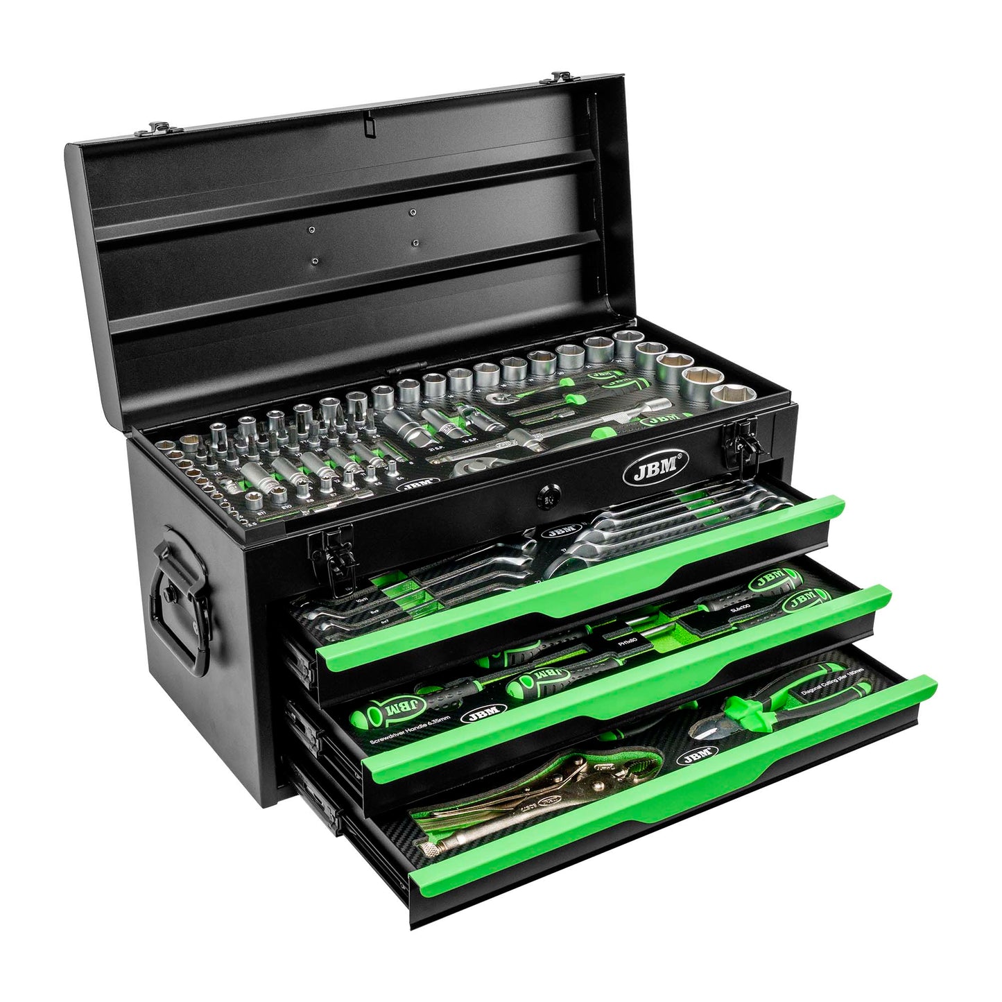 CAIXA ALUMINIO COM 143 FERRAMENTAS JBM 54261