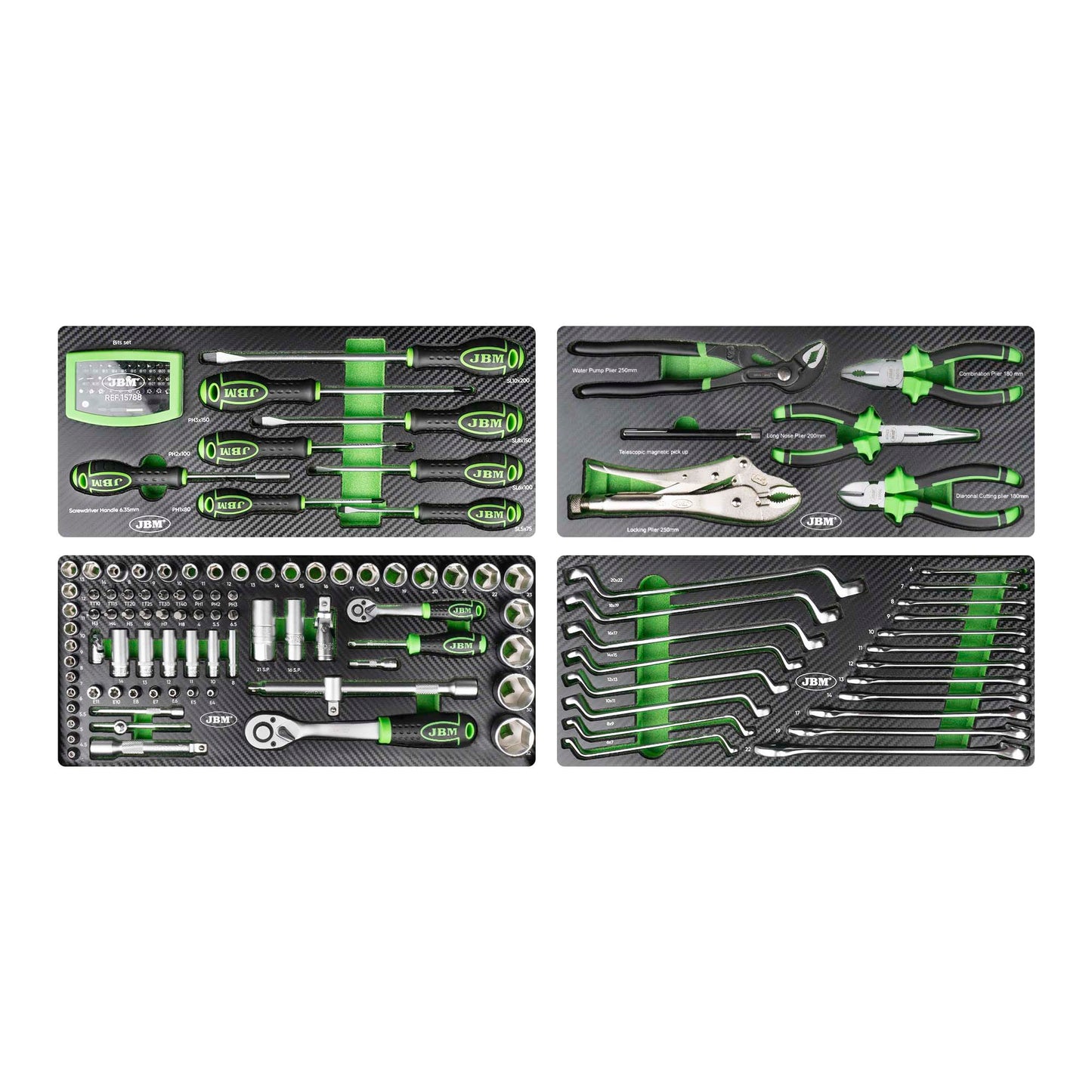 CAIXA ALUMINIO COM 143 FERRAMENTAS JBM 54261