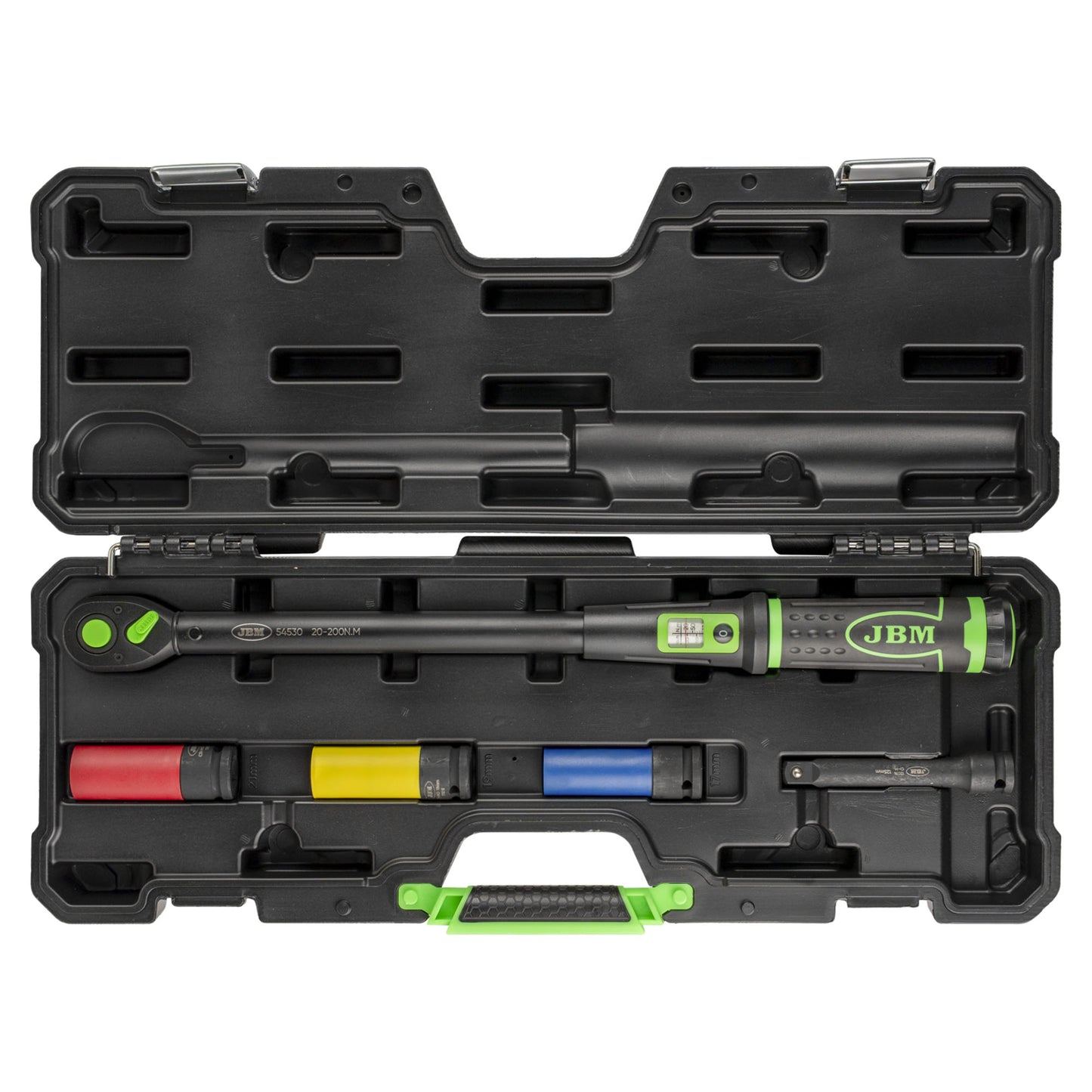 JOGO DE 5 PEÇAS: CHAVE DINAMOMÉTRICA E VISOR DE ÂNGULO DIGITAL | JBM 54785