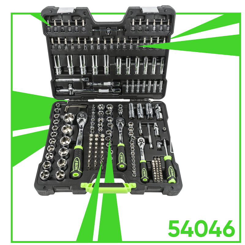 CAIXA DE FERRAMENTAS DE 179 CHAVES HEXAGONAIS JBM 54046