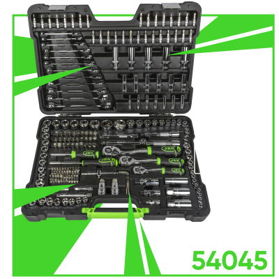 Caixa de Ferramentas JBM - 216 Peças - Chaves Hexagonais e Torx - Acabamento Cromado | 54045